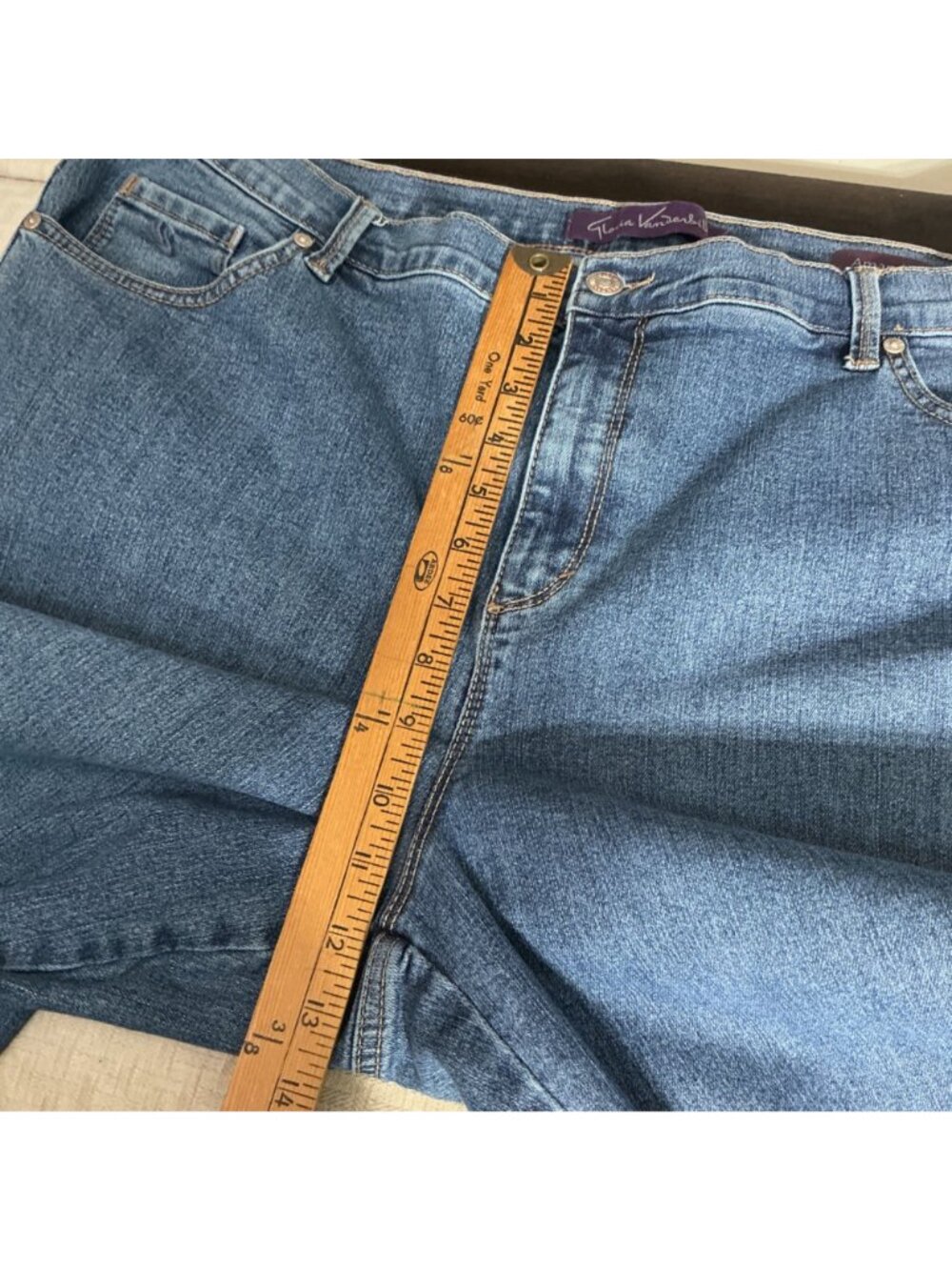Gloria Vanderbilt Amanda Womens Size 18W Classic Tapered Leg Jeans Denim - Picture 7 of 9